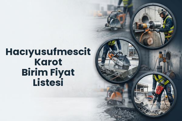 Hacıyusufmescit Karot Birim Fiyat Listesi