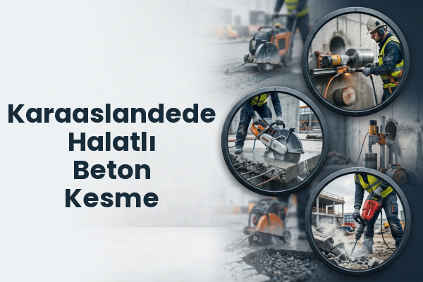 Karaaslandede Halatlı Beton Kesme