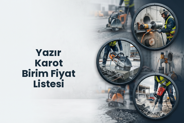 Yazır Karot Birim Fiyat Listesi