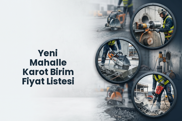 Yeni Mahalle Karot Birim Fiyat Listesi